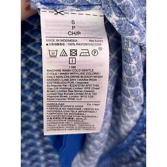 GAP Blue Patterned Midi Dress - Picture 7 of 9